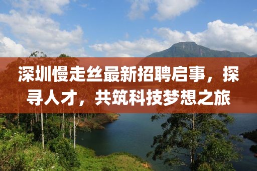 深圳慢走絲最新招聘啟事，探尋人才，共筑科技夢想之旅