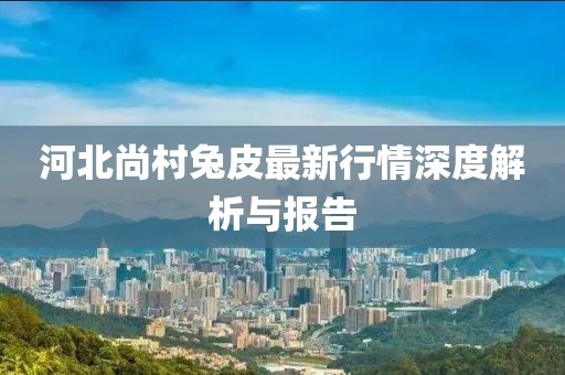 河北尚村兔皮最新行情深度解析與報(bào)告