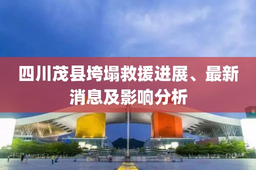 四川茂縣垮塌救援進展、最新消息及影響分析